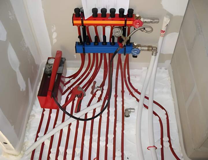 système de chauffage au sol Villebarou