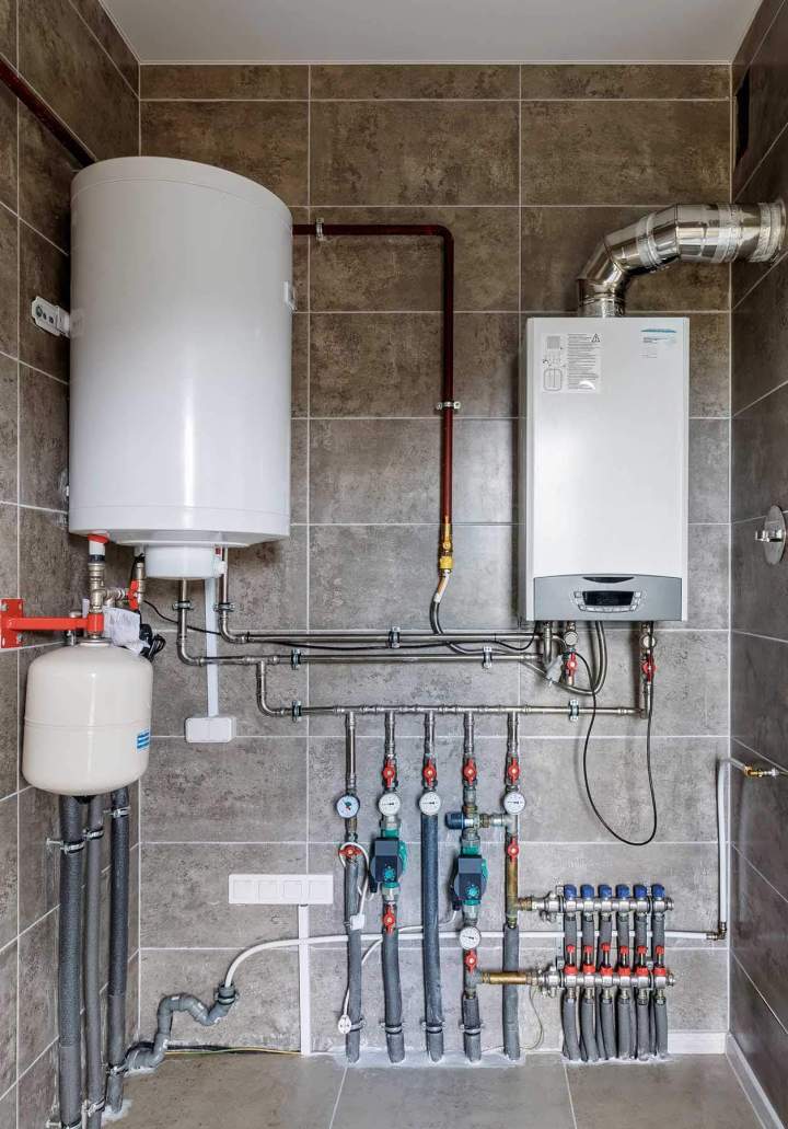 Système d'eau chaude sanitaire et de chauffage Villebarou